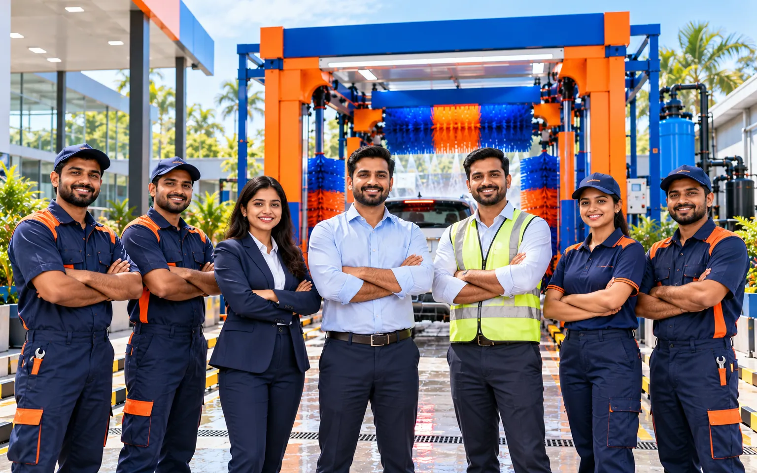 DHULWA team with an automatic car wash